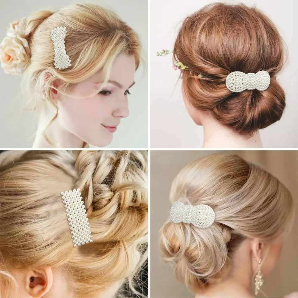 

4/12pcs Pearl Hair Clip for Girls Vintage Elegant Korean Design Hairpin Barrettes Hairpin Hair Styling Accessories Women Wedding