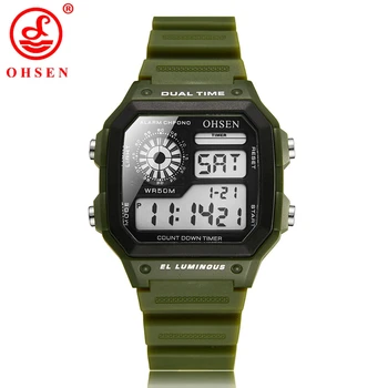 

OHSEN Sport Men Watch Chronograph Alarm Watches Electronic Digital Male Wrist Clock Man Waterproof Men's Watches Montre Homme