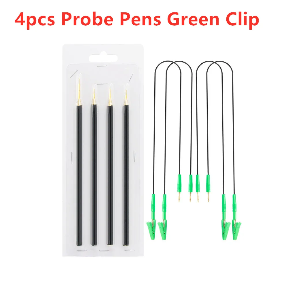

4pcs Probe Pen With LED BDM Frame Add Green Cable Used Together With Stainless BDM Frame Replace Probe Pen Gold Pin