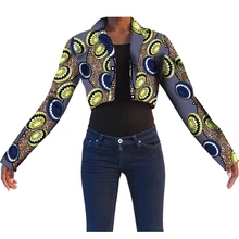 Fashion Africa Print Women Short Suit Festive With Long Sleeve Suit Jacket Tailored Festive Costume