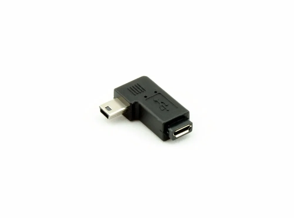 Right Angle Mini USB M to Micro USB Female Adapter, Angled Mini USB