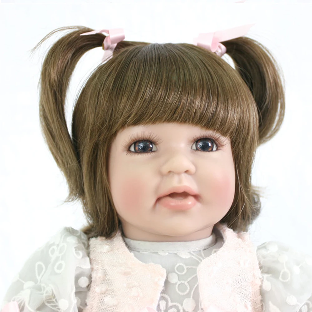 Ручной реалистичные силикона Reborn Baby Doll игрушки 20 дюймов винил принцесса для малышей куклы Рождественский подарок ребенку играть дома