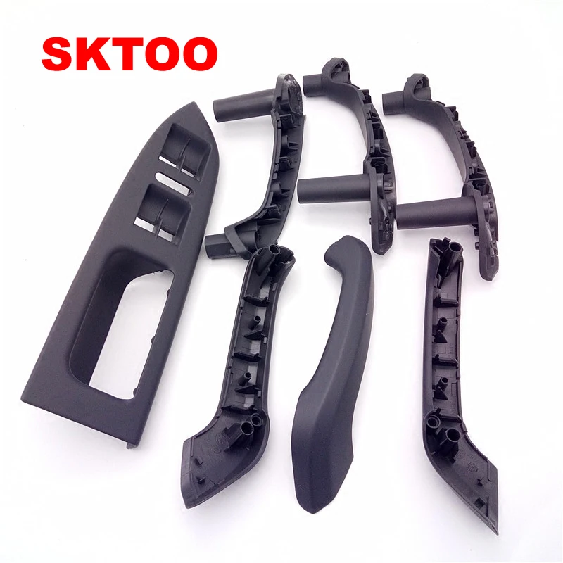 

SKTOO 7pcs SET drak gray Beige Inner Door Handle Trim for Touran Caddy 2003-2016 1T1867371H 1T1 867 371 H 1T0867171C 1T0867172C