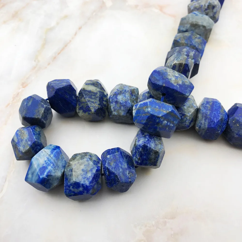 Модные граненые бусины Lazurite из лазурита драгоценного камня для ювелирных