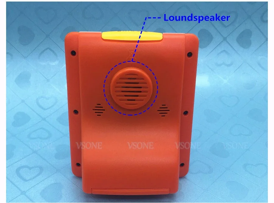 Английский говорящий ЖК-цифровой будильник для слепых или низкого видения оранжевый или желтый