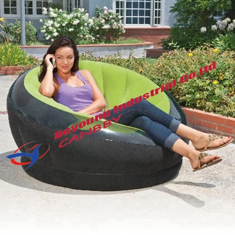 Green Intex Empire Chair Outdoor Inflatable Round Sofa Chair Seat
