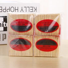 100 шт./кор. достойные бамбуковая зубочистка одноразовые натуральные зубочистки фрукты один остроты зубов палочки Семья принадлежности для ресторанов