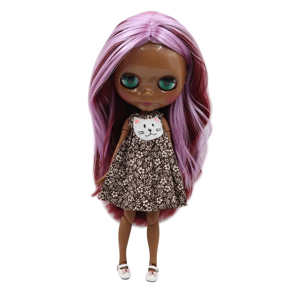 Ледяной DBS Blyth кукольные супер темной кожи 1/6 30 см bjd шарнирное тело черной гладкой