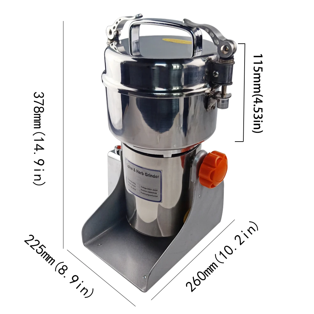 Excellent 1500-2500G 3000W Electric Grinder Mill Stainless Steel Pulverizer Machine Coffee Bean Nut Spice Swing Type Powder Crusher 2