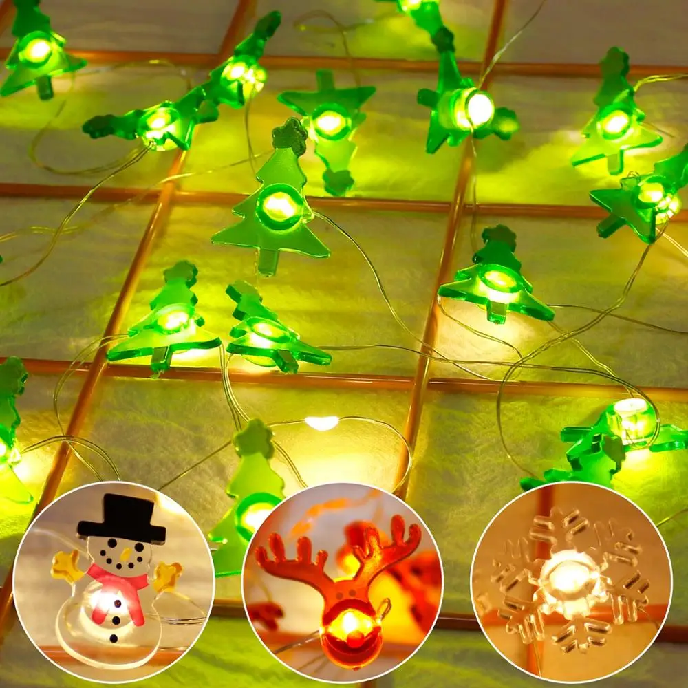 Светодиодный светильник на батарейках, садовая гирлянда, Рождественское украшение для дома и улицы, Noel Navidad, рождественские украшения, Рождественский кулон