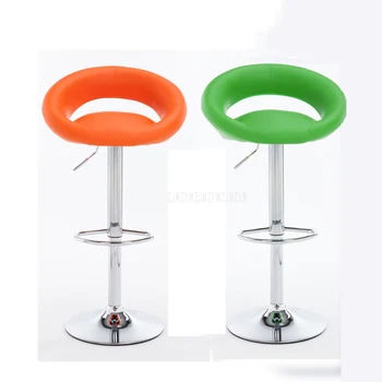 

Lifting Swivel Bar Counter Chair Rotating 60-80CM Height Adjustable Stainless Steel Bar Stool Chair With PU Leather Backrest