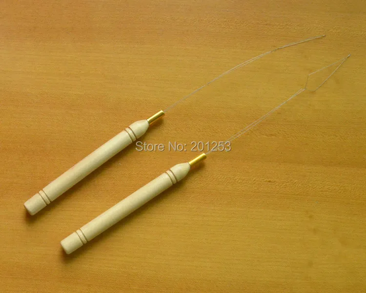 

Professional Nano Rings Beads Tools,Woodlen Loop Needle for Nano Rings Hair Extensions,Hair Extension Tools,12pcs/lot