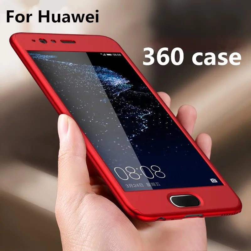 Футляр для huawei P8 P9 P10 Lite плюс P20 Pro 360 Степень защиты телефона чехол PC роскошные