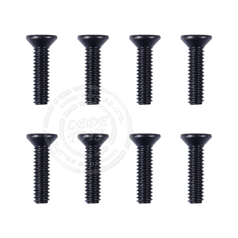 

8Pcs Wltoys 12428 12423 RC Car Original Spare Parts 12428-0116 M2.5*10 Cross Flat Head Screws/12428-0114 M2.5*8 Flat Head Screws