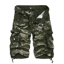 Новые мужские военные шорты Карго армейские камуфляжные шорты мужские s хлопковые повседневные рабочие короткие брюки плюс размер без пояса MY097