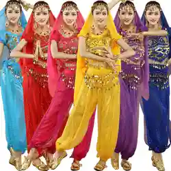 Комплекты из 4 предметов пикантные Индии Египет Belly Танцы костюмы Костюмы Болливуд Индийский платье живота Танцы платье женские живота