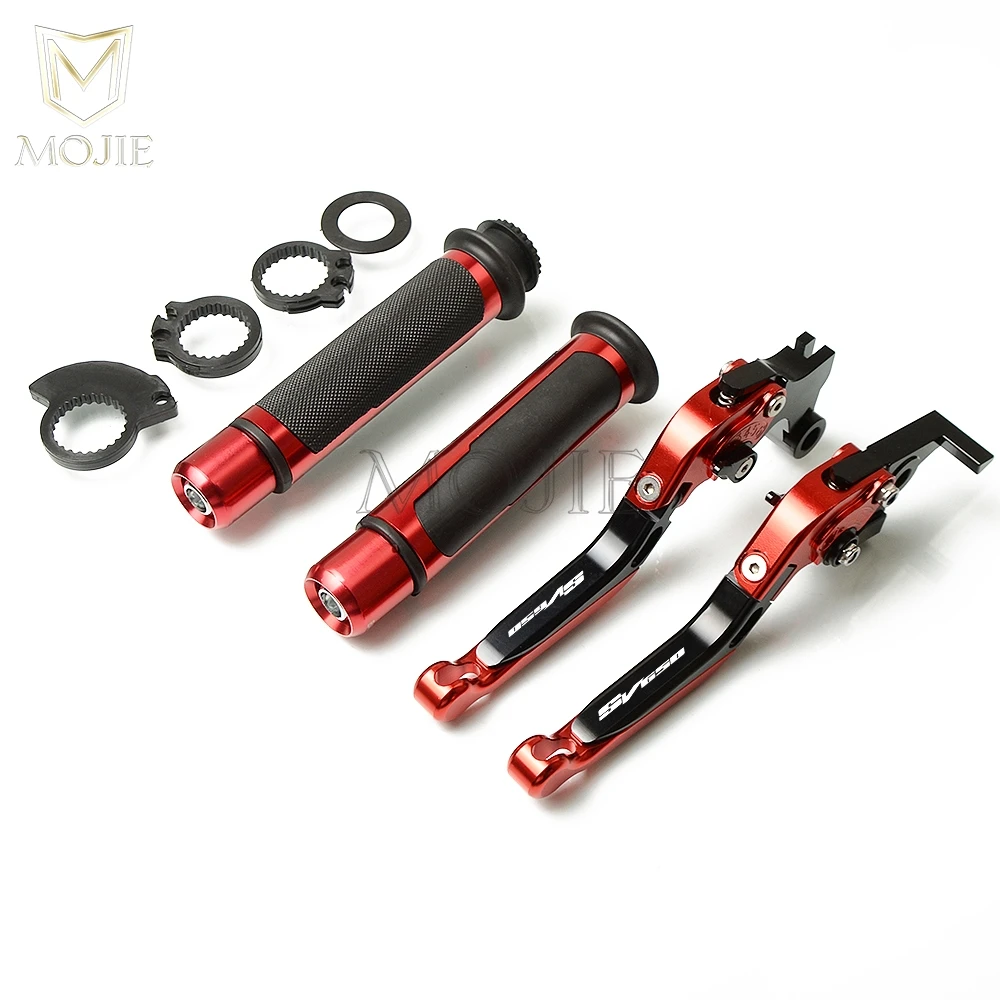 Black Red Мотоцикл с ЧПУ регулируемые складные тормозные рычаги сцепления руль ручные ручки набор для Suzuki SV650/S SV 650 S SV650S 1999-2009 - Цвет: Black Red