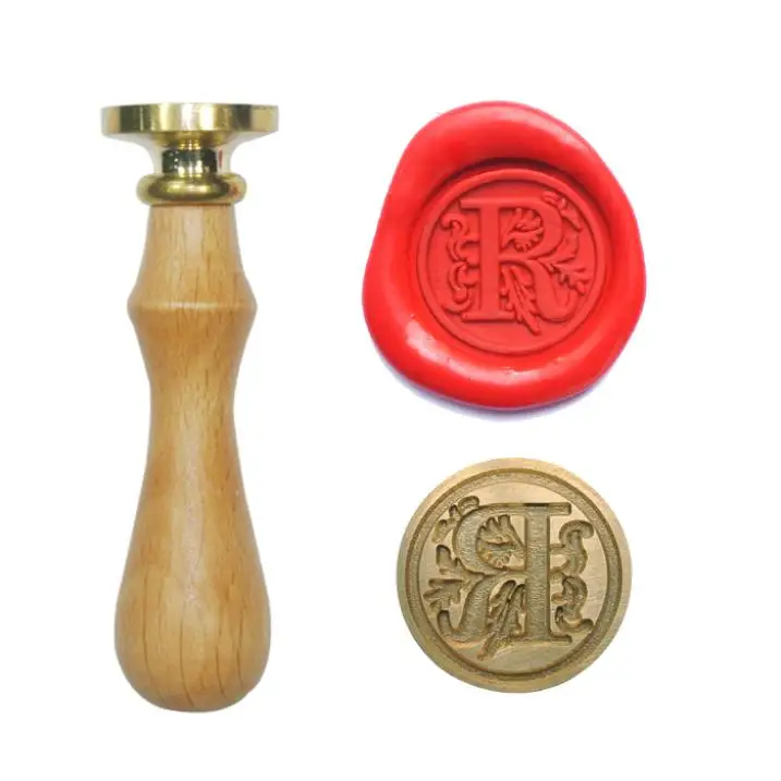 Initial Alphabet Letter R Wax Seal Stamp for Envelope Card Crafts 