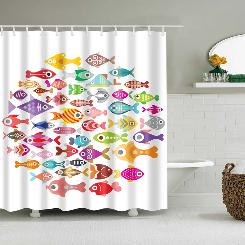 Mermaid Bird Piano Hot Air Balloon Cartoon Shower Curtain Waterproof Polyester Fabric Eco Friendly High Quality Bathroom In Curtains Mermaid Bird Piano Hot Air Balloon Cartoon Shower Curtain Waterproof Polyester Fabric Eco Friendly High Quality Bathroom In Curtains