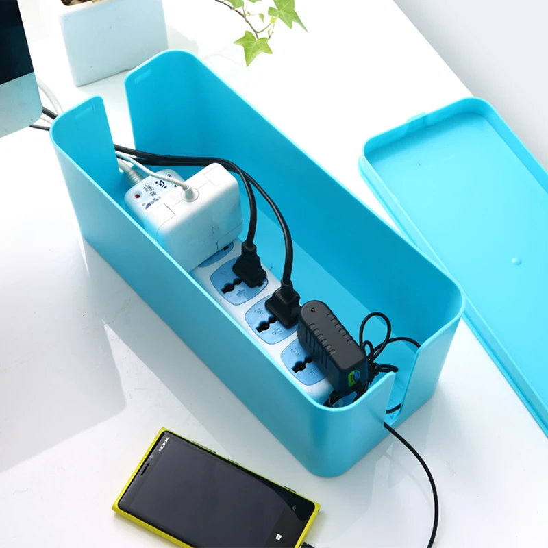 PP Съемная крышка дизайн удобный 4 цвета кабель аккуратный ящик для хранения выключатель питания легко нагревать излучения предотвращения пыли безопасности