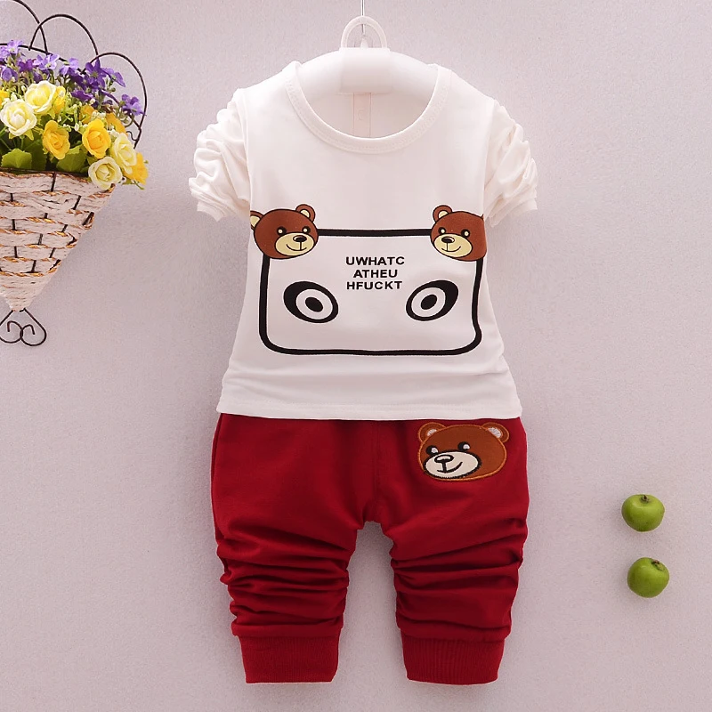 

New Arrival Boys Girl Kid Suit Set Formal Shirt + Pants 3 pcs Set Suits Clothes Sets casual kids sport suits Clothing Set 12M-4T