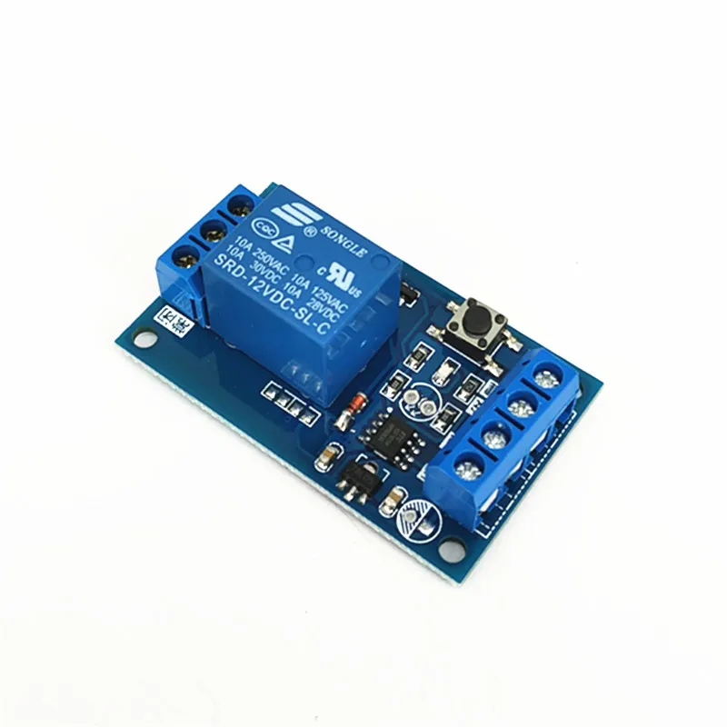 12V single key bistable relay module A refit switch one key start stop self lock For arduino