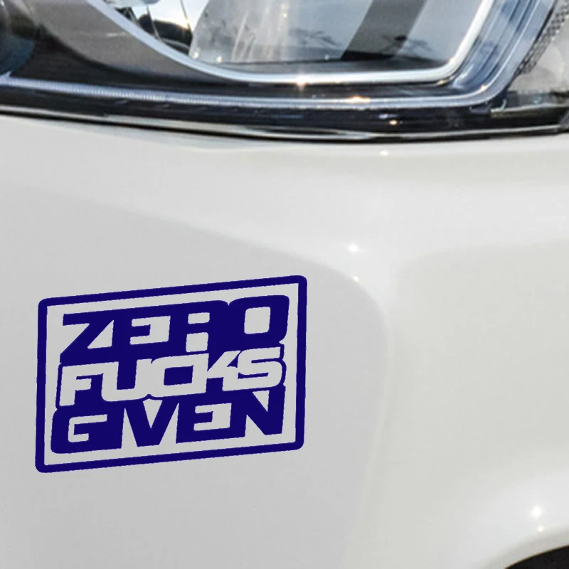 ZERO F*CKS given sticker funny racing JDM Funny drift car window decal
