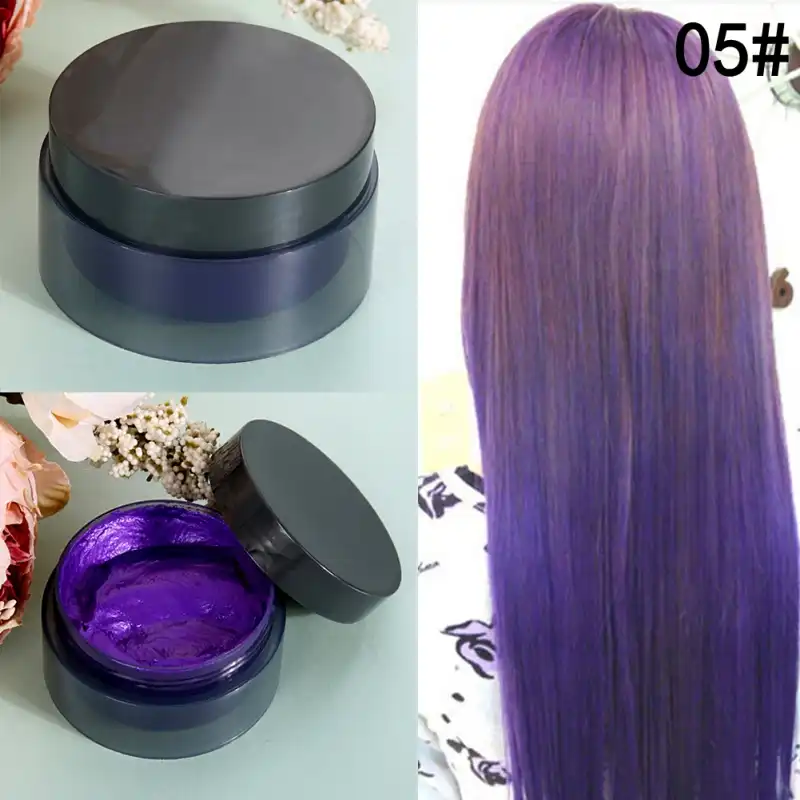 Hair Color Hair Wax Pomade Silver Ash Grandma Grey Hair Wax Men