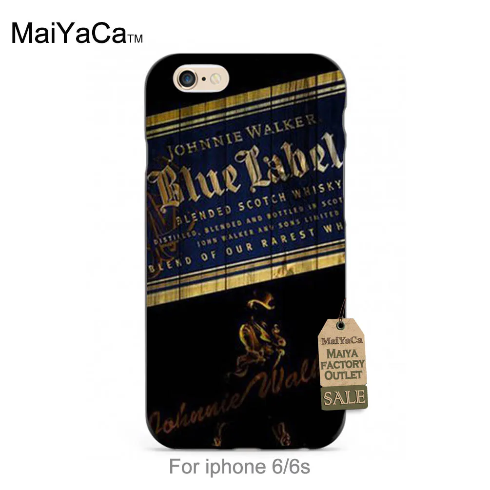 

MaiYaCa soft black tpu siliconeClassic Whiskey Johnnie Walker Blue Label phone Cover For iPhone se 5s 6s 7 plus case