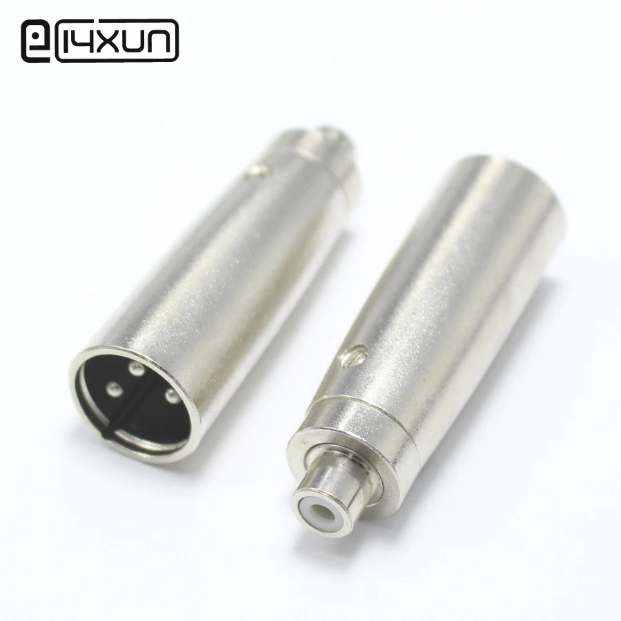 

EClyxun 1pcs RCA Female jack to XLR 3Pin Male Plug AV Audio Connector MIC Plug Socket Karaoke Speaker Adapter