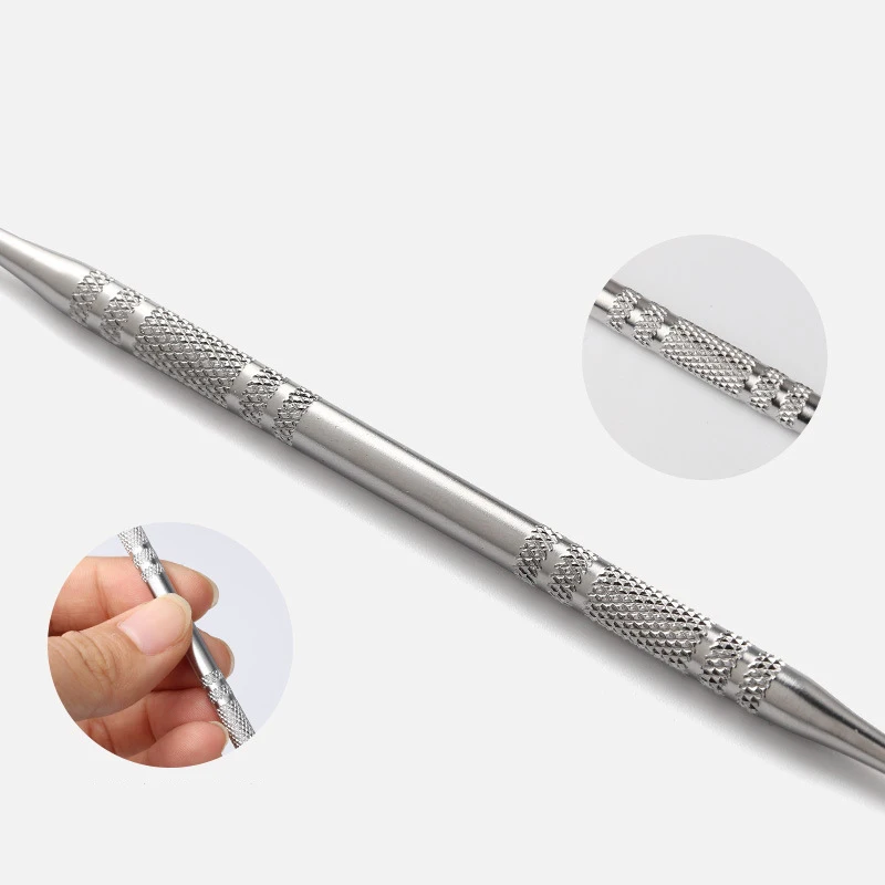 

1pcs Stainless Steel Cuticle Nail Pusher Spoon Remover Manicure Pedicure Care Sets Cuticle Pushers Manicure Tool cuticle remover