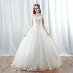 LOVSKYLINE настоящая фотография Винтаж Узелок Бал Свадебные платья 2018 индивидуальные плюс Размеры свадебное платье с жемчугом и кристаллами
