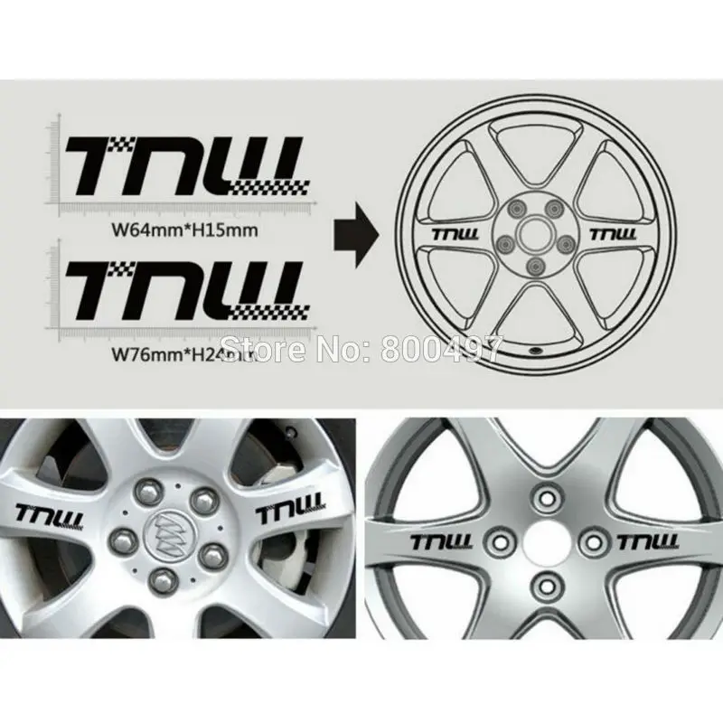 4 x New Car Styling Car Wheel Rim Decorative Vinyl Sticker Series Car