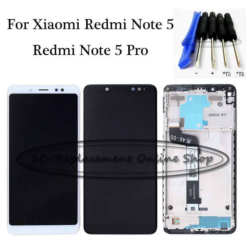 

100% Tested White/Black For Xiaomi Redmi Note 5 / Note 5 Pro MEG7S LCD Display + Touch Screen Digitizer Assembly + Frame + Tools