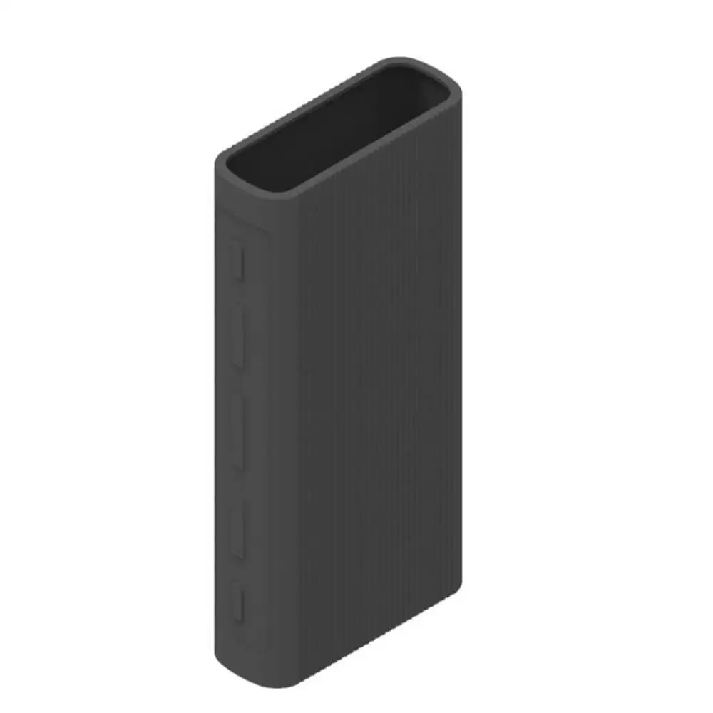 Мягкий резиновый силиконовый защитный чехол, защитный чехол для, Xiaomi power Bank 3 20000mAh PLM07ZM, аксессуары - Цвет: Black