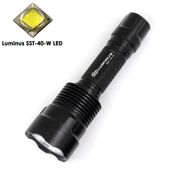 

Flashlight Luminus SST-40-W Lantern Tactical Rechargeable Led flashlights Zoomable Flashlight 18650 Lampe Touche Linternas Led
