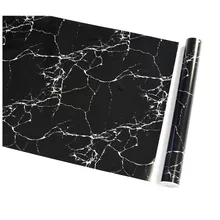 Водонепроницаемый ПВХ имитация черный мрамор узор Наклейка самоклеющиеся обои мебель ремонт стикер s домашний декор пленка