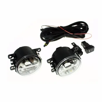

For MITSUBISHI L200 KB_T KA_T Pickup H11 Wiring Harness Sockets Wire Connector Switch + 2 Fog Lights DRL Front Bumper LED Lamp