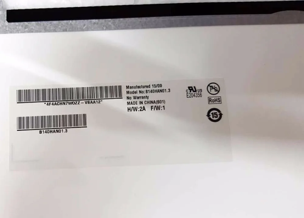 

B140HAN01.3 FRU 00HT622 For Lenovo IPS screen FHD 1920 X1080 EDP 30 pin Matte Replacement