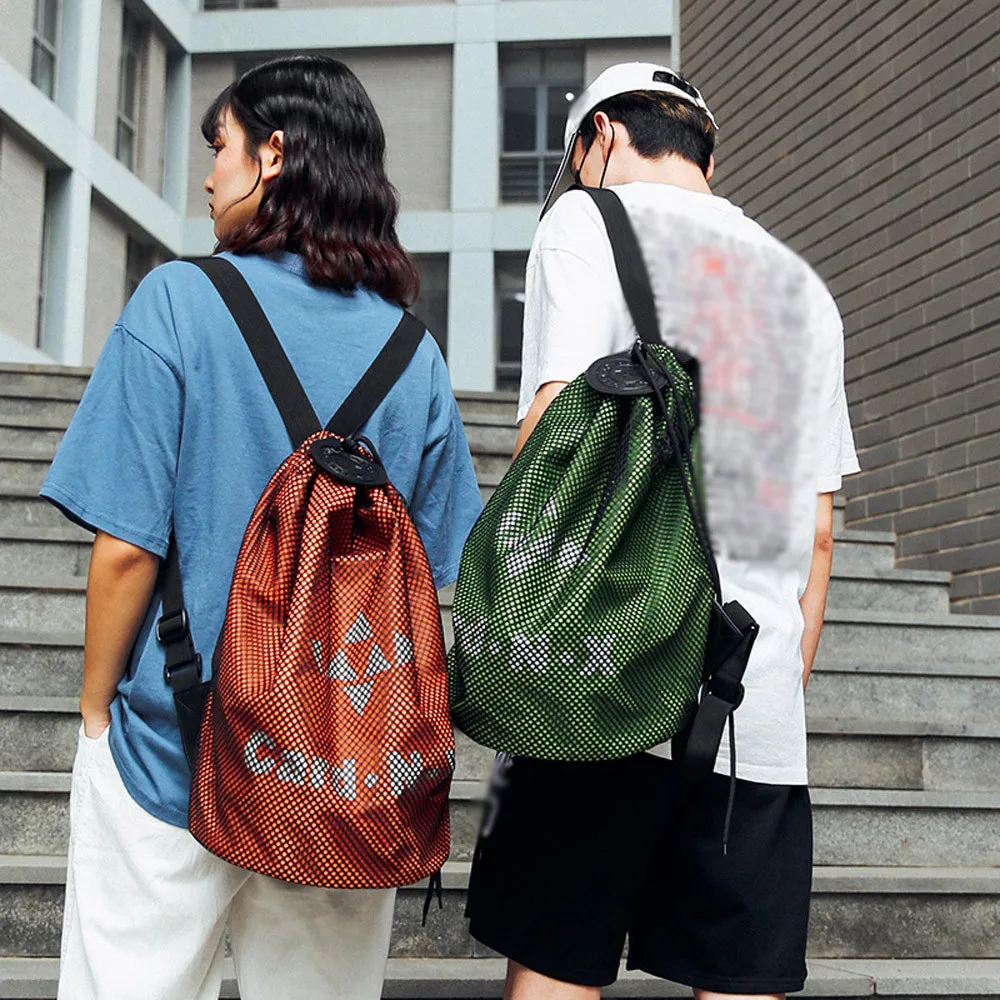 

Couple Backpacks Student Oxford Cloth Drawstring Bag Shoulder Bag School Bag Backpack Famous Brand #35