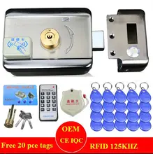 Single/doble Puerta de acceso y sistema de Control de Acceso de puerta cerradura motorizada con RFID lector RFID integrado Electrónico 20 unids etiquetas de IDENTIFICACIÓN