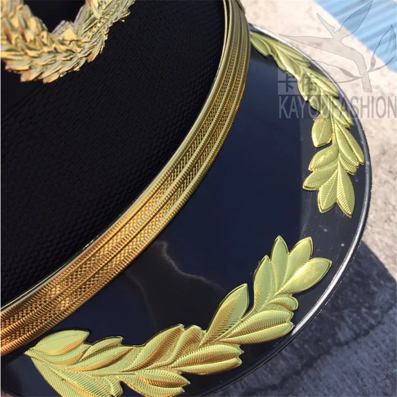  army officer Visor cap security guard hat army caps men military police hats for cosplay Halloween 