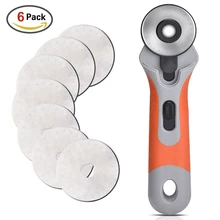45mm cortador rotativo com lâminas de backup premium quilters costura artesanato diy ferramenta couro tecido cortador de couro faca