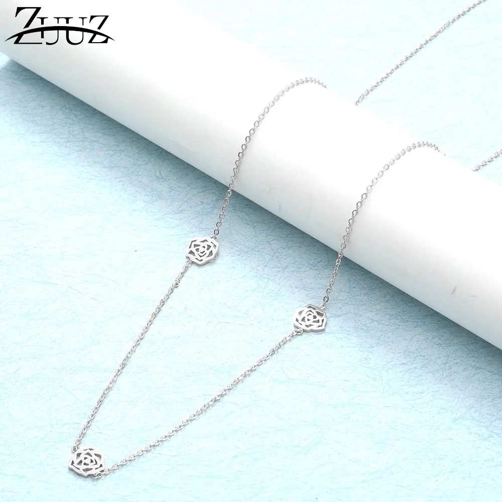 

ZUUZ necklaces & pendants chain long necklace jewelry accessories for women female stainless steel silver gold jewels fashion