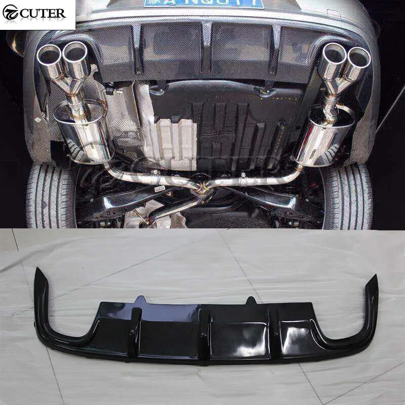 

CC Carbon Fiber Rear bumper diffuser Four out exhaust lip for Volkswagen CC body kit 09-12