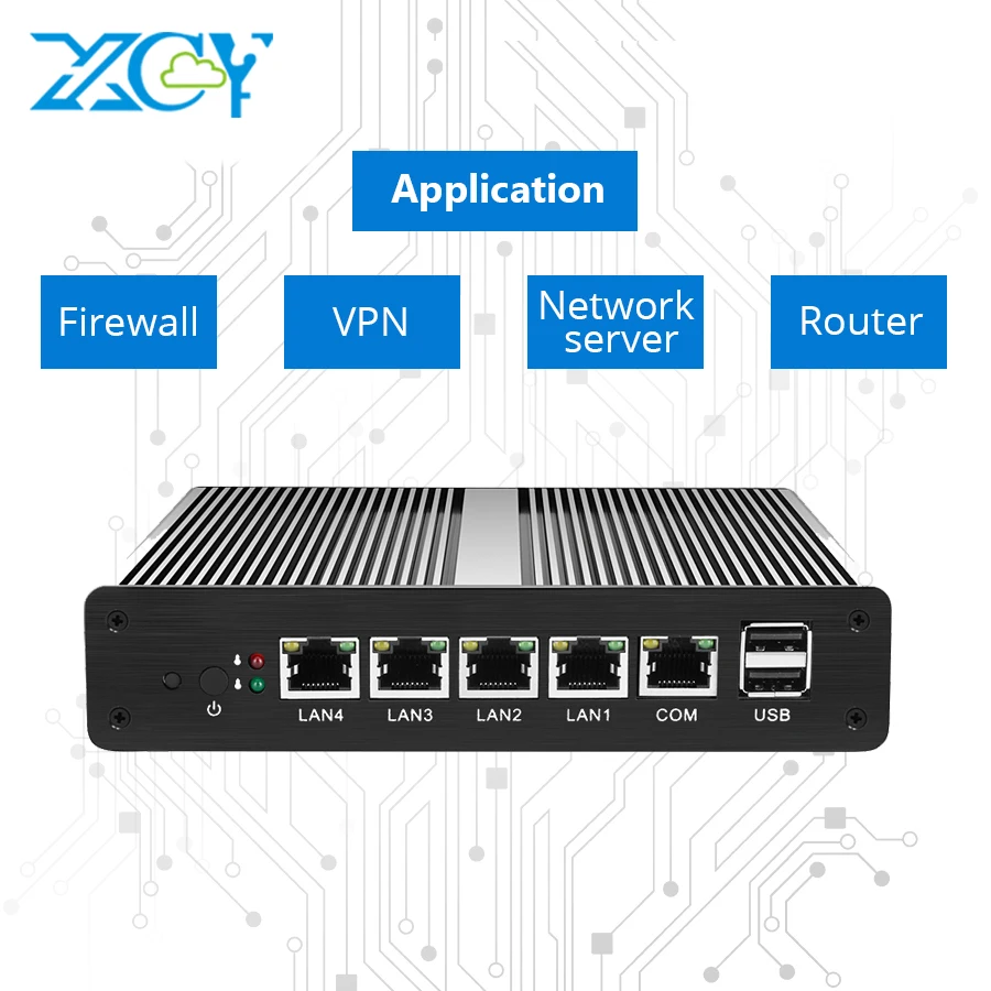 

Fanless Mini PC pFsense Celeron J1800 J1900 Quad Core Firewall Router 4 Gigabit LAN Windows 7 4 RJ45 LAN VGA Industrial PC