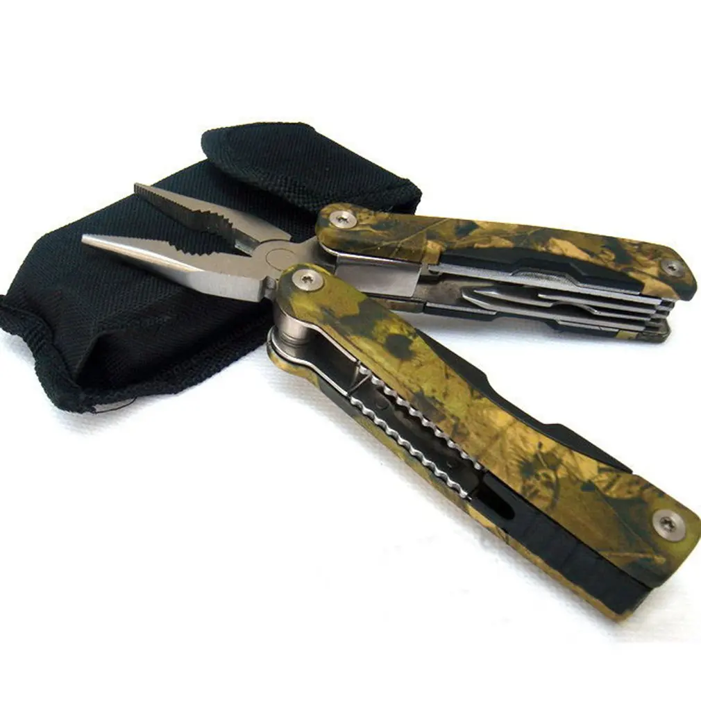 

NEW EDC Pocket Multi-Tool Pliers Key Ring with Multi Knife & Hook & Saw Blade Folding Camping Outdoor Survival Multitools Plier