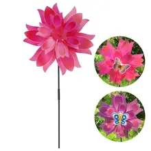 Ветряная блесна цветок ветряная мельница двухслойная вертушка наружное украшение сада домашнее украшение для двора красочные детские игрушки подарок