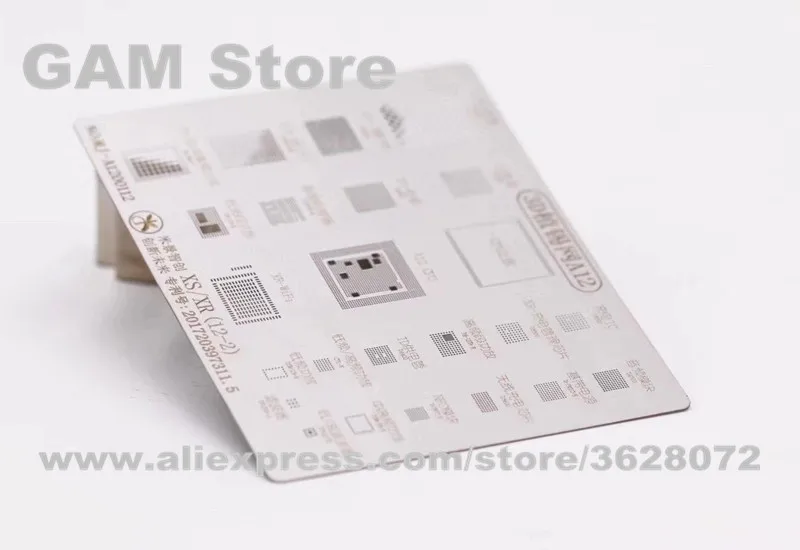 3D BGA трафарет для iPhone XS/XR A12 cpu ram Nand Flash Baseband power Wifi Аудио Зарядное устройство IC Reball тепловой шаблон Оловянная растительная сеть