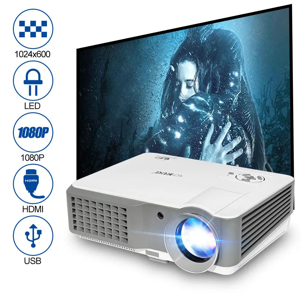 LCD Digital Projector Portable Proyector LED Beamer Home Theater 3800 Lumens Video TV for Smartphone DVD Tablet
